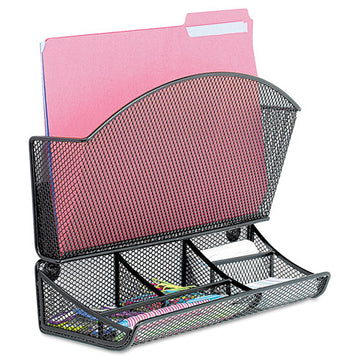 Safco® Onyx Magnetic Mesh Panel Accessories, 3 File Pocket, 13 X 4 1-3 X 13 1-2. Black freeshipping - TVN Wholesale